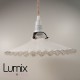 Serrated opaline glass pendant light 1930 -