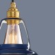 Pendant light Coolicon® Original bleu émaillée petit format douille et rosace métal