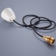 Pendant light Coolicon® Original bleu émaillée petit format douille et rosace métal