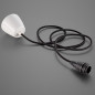 Suspension Coolicon® Original bleu royal émaillée diamètre 23 cm - Douille E14 et rosace métal émaillé blanc