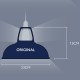 Pendant light Coolicon® Original bleu émaillée petit format douille et rosace métal