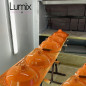 Suspension Bistrot métal Jaune/Orange extérieur et blanc émaillé intérieur - Code RAL au choix