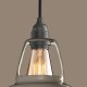 Pendant light Coolicon® Original gris émaillée petit format douille et rosace métal