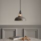 Pendant light Coolicon® Original gris émaillée petit format douille et rosace métal