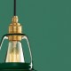 Pendant light Coolicon® Original Vert émaillée diamètre 23 cm - douille et rosace métal