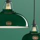 Pendant light Coolicon® Original Vert émaillée diamètre 23 cm - douille et rosace métal