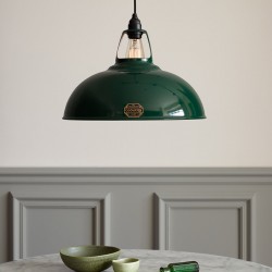 Suspension Coolicon® Original Vert émaillée diamètre 23 cm - douille et rosace métal