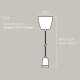 Pendant light Coolicon® Original Vert émaillée diamètre 23 cm - douille et rosace métal