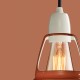 Pendant light Coolicon® Original Terracotta émaillée diamètre 23 cm - douille et rosace métal