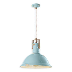 Suspension Rétro industrielle métal peinture style vintage - Diam 40 cm