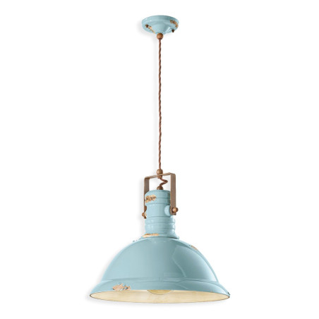 Suspension Rétro industrielle métal peinture style vintage - Diam 40 cm