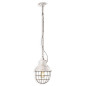 Suspension Rétro industrielle cage métal peinture style vintage - Diam 26 cm