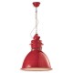 Suspension industrielle  style lampe d'usine couleur rouge