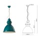 Schéma suspension industrielle  style lampe d'usine gros diamètre 50 cm
