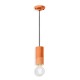 Pendant light cylindre céramique 18 cm en porte douille E27