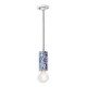 Pendant light cylindre céramique 18 cm en porte douille E27