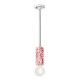 Pendant light cylindre céramique 18 cm en porte douille E27