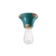 Applique ou plafonnier céramique turquoise vintage
