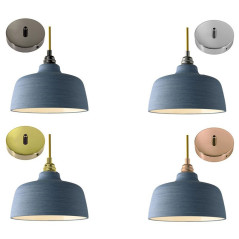 Suspension COPPA forme cloche en céramique Bleu de Cobalt fait main