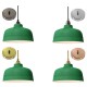 Pendant light COPPA forme cloche en céramique Bleu de Cobalt fait main