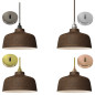 Suspension céramique COPPA forme cloche couleur Rouille fait main Suspension céramique COPPA forme cloche couleur Rouille fait main