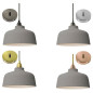 Suspension céramique COPPA forme cloche couleur effet ciment fait main Suspension céramique COPPA forme cloche couleur effet ciment fait main
