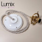 Suspension toute prête pour accueillir votre verrerie type tulipe, opale ou globe à cou Suspension toute prête pour accueillir votre verrerie type tulipe, opale ou globe à cou