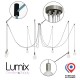 Pendant light multiple Octopus 7 - Porte-douille métal avec douille E27 bakélite