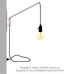 Lampe potence version interrupteur sur la douille