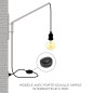 Applique murale en acier orientable à 180° et finition aux choix