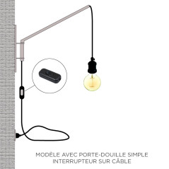 Lampe potence version inter sur le câble