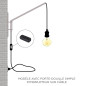 Applique murale en acier orientable à 180° et finition aux choix