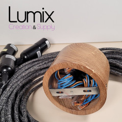Rosace plafond en bois massif creation Lumix