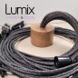 Suspension multiple de 14 lampes - Rosace bois massif - Montage complet sur-mesure Suspension multiple de 14 lampes - Rosace bois massif - Montage complet sur-mesure