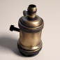 Lampe à suspendre douille vintage métal bronze antique à interrupteur rotatif intégré Lampe à suspendre douille vintage métal bronze antique à interrupteur rotatif intégré