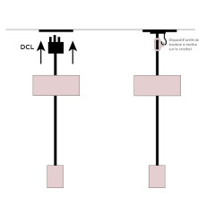 Suspension simple porte-douille et rosace silicone Noir