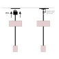 Suspension simple porte-douille et rosace silicone Noir