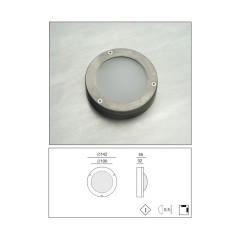 24 Shallow aluminium light