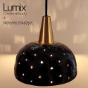 Pendant light céramique Starlight noir ou blanche fintion laiton