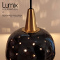 Suspension céramique Starlight noir ou blanche finition laiton