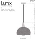 Ceramic suspension Starlight black or white brass finish