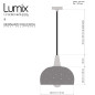 Suspension céramique Starlight noir ou blanche finition laiton