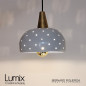 Suspension céramique Starlight noir ou blanche finition laiton