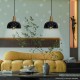 Ceramic suspension Starlight black or white brass finish