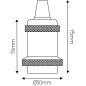 Privée - 2 lampes à suspendre LB2-VINT-C1-noir et BAL_DOUIL_VINT-SPEC