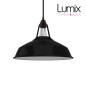 Privée : Suspension Harbour compléte diam 38 cm Noir émaillé - douille bakélite noire