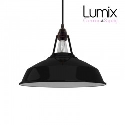 Full Harbour suspension diam 38 cm Black enamelled - black bakelite socket