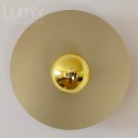 HELIOS copper or gold metal disk wall or ceiling light 30 cm or 22 cm