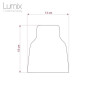 Privée : Suspension multiple 4 lampes Abat-jour COPPA - Rosace XXL Blanche dibond - Ref PR2023-024