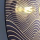 Metal Applique Helios range from Japan series - Alu disc printed from a traditional Japanese pattern - Seigaiha